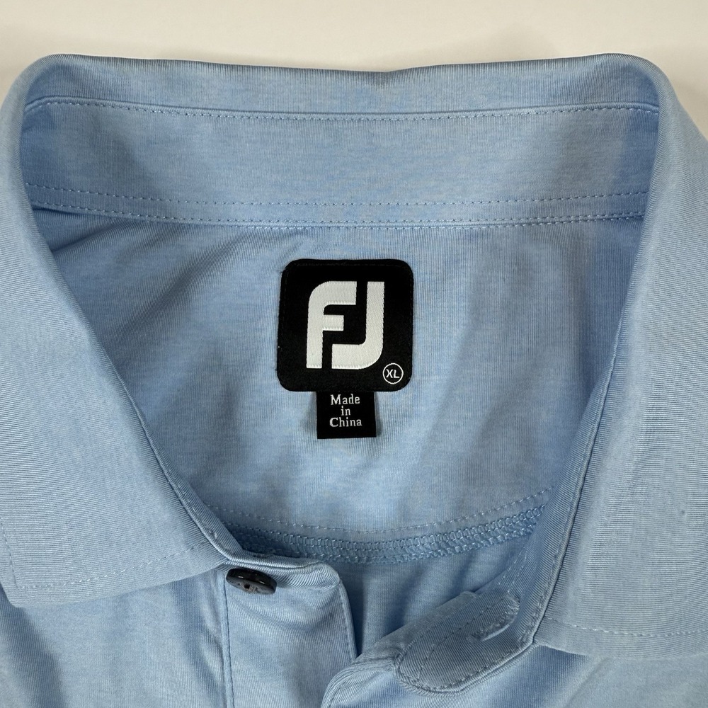 Footjoy FJ Golf Polo Abaco Club Blue White Short Sleeve Stretch Mens XL - Picture 7 of 14